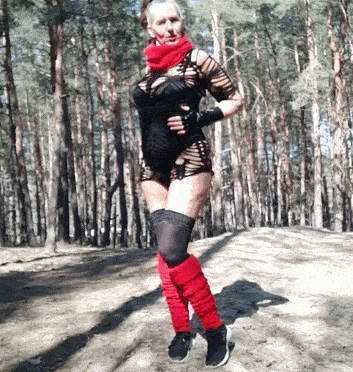 Lukerya in the forest